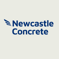 Newcastle Concrete logo with Blue text